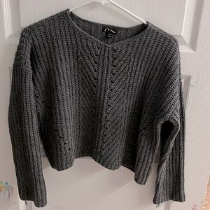 girls youth medium art class grey polyester sweater